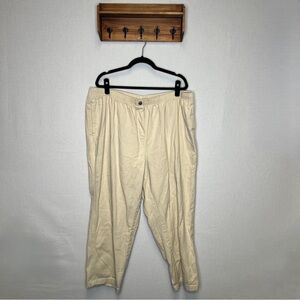 Woman Within | Tan Cream‎ Tapered Pants 26W Stretch Waist